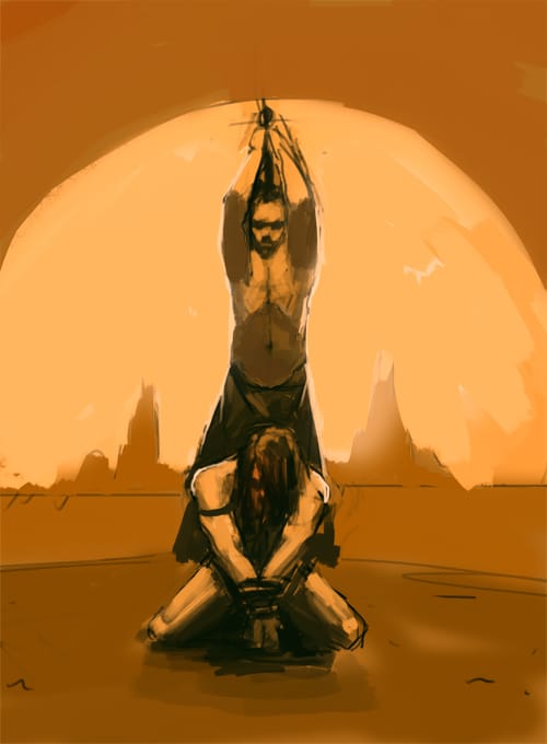 Execution of a hero sketch